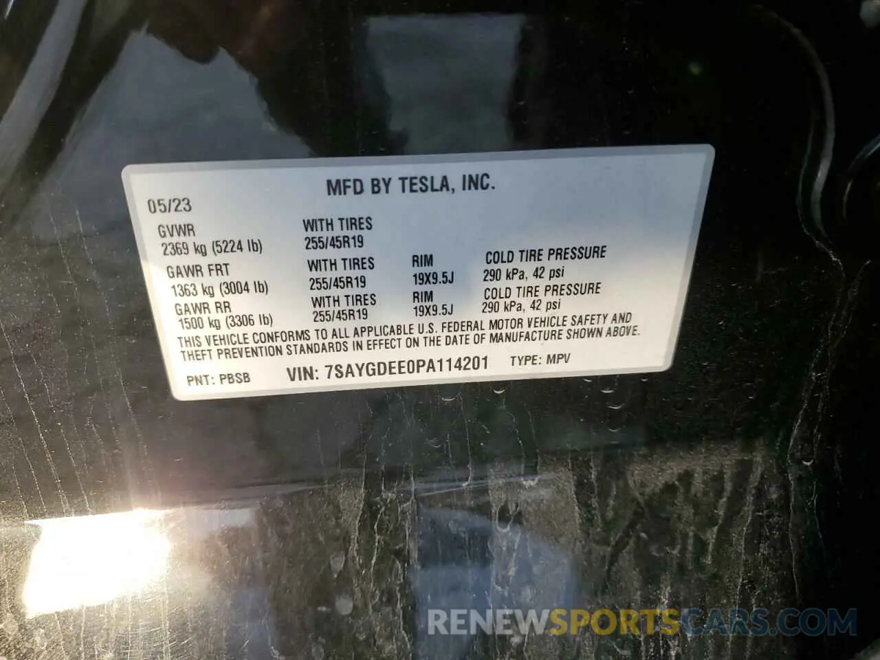 15 Photograph of a damaged car 7SAYGDEE0PA114201 TESLA MODEL Y 2023
