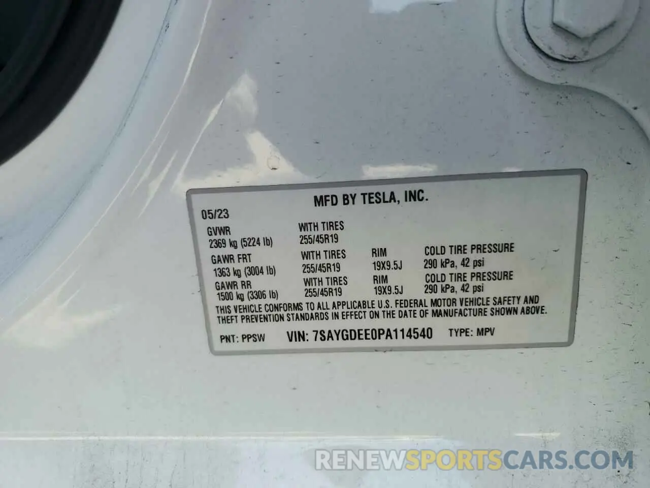 14 Photograph of a damaged car 7SAYGDEE0PA114540 TESLA MODEL Y 2023