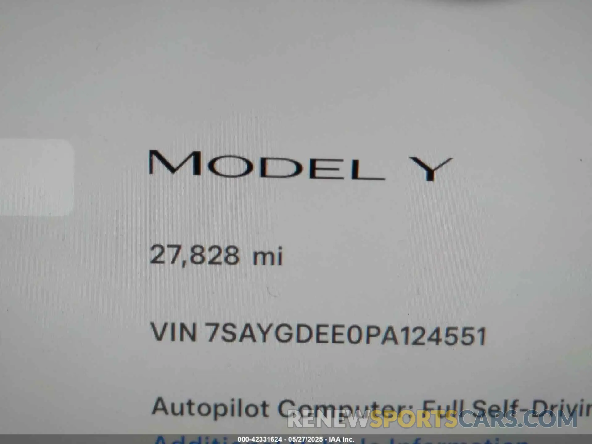 15 Photograph of a damaged car 7SAYGDEE0PA124551 TESLA MODEL Y 2023