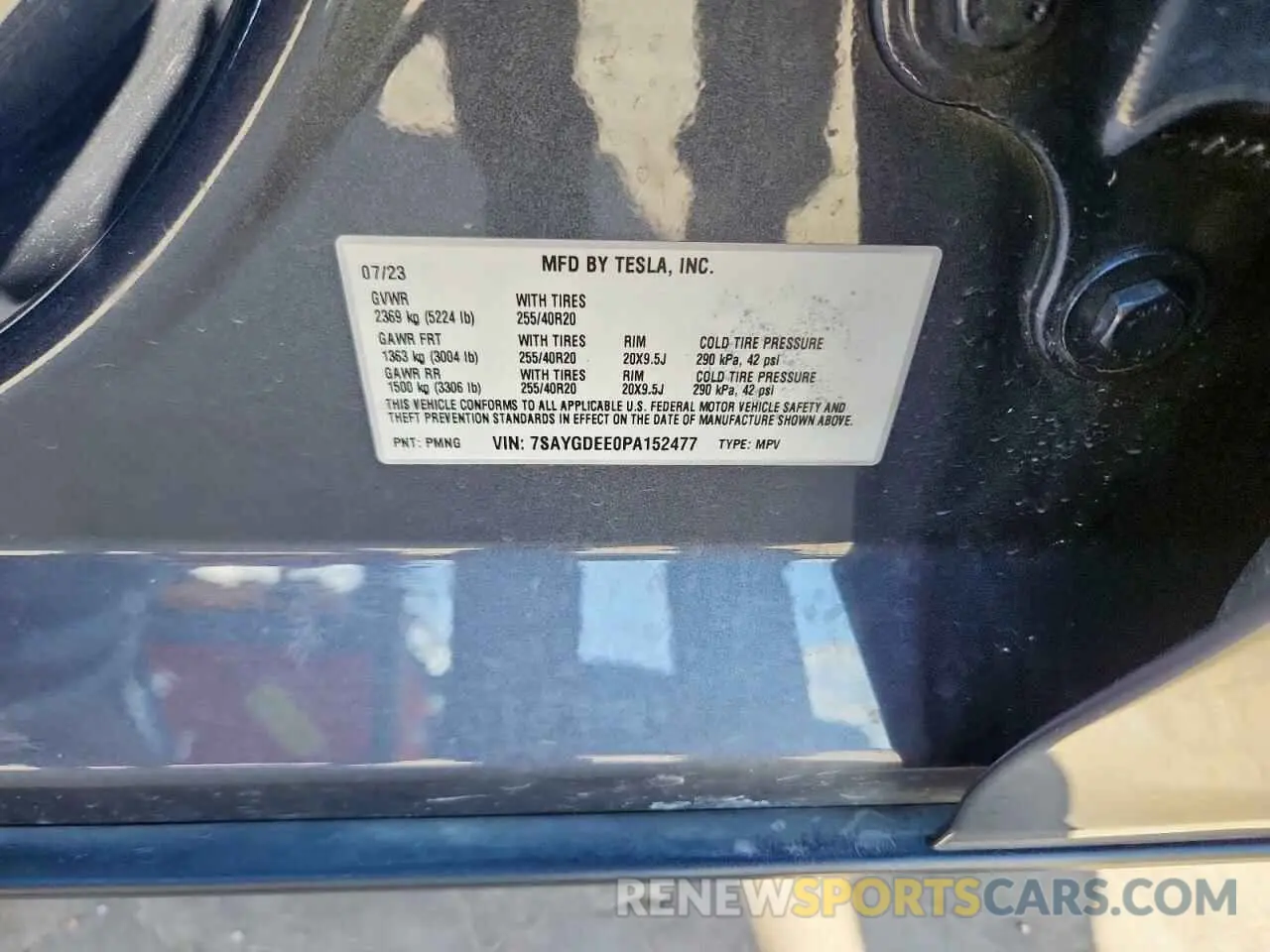 14 Photograph of a damaged car 7SAYGDEE0PA152477 TESLA MODEL Y 2023