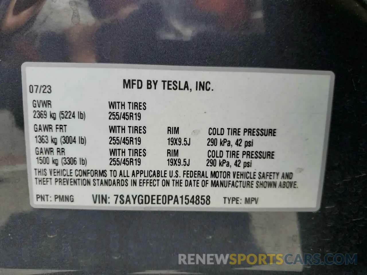 12 Photograph of a damaged car 7SAYGDEE0PA154858 TESLA MODEL Y 2023