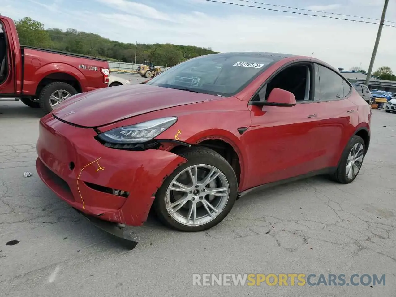 1 Photograph of a damaged car 7SAYGDEE0PA161583 TESLA MODEL Y 2023