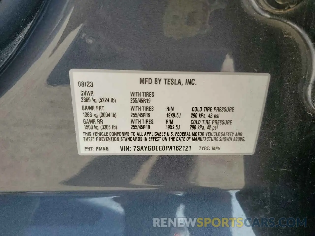 12 Photograph of a damaged car 7SAYGDEE0PA162121 TESLA MODEL Y 2023