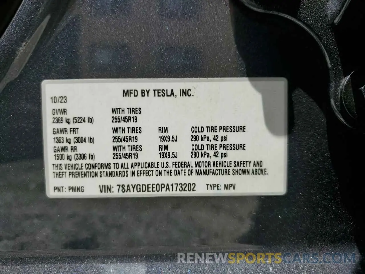 12 Photograph of a damaged car 7SAYGDEE0PA173202 TESLA MODEL Y 2023