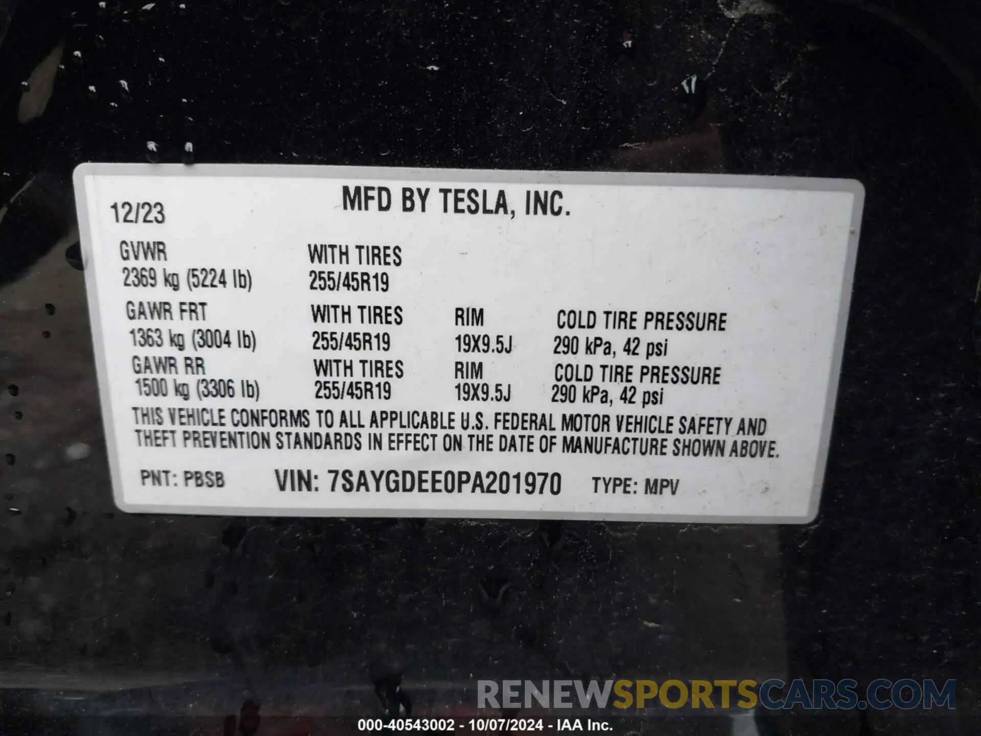 9 Photograph of a damaged car 7SAYGDEE0PA201970 TESLA MODEL Y 2023
