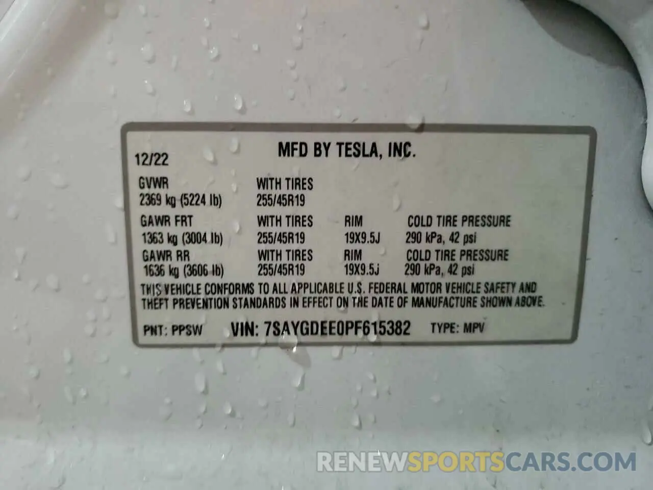 14 Photograph of a damaged car 7SAYGDEE0PF615382 TESLA MODEL Y 2023