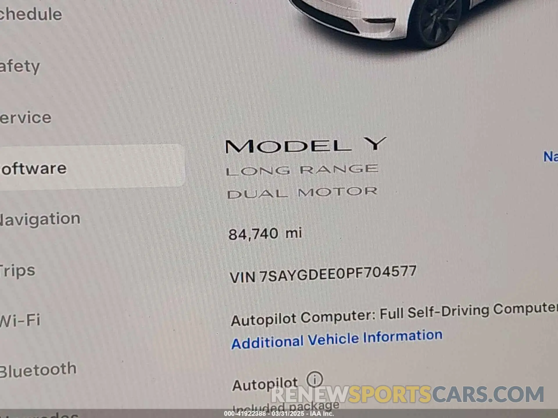15 Photograph of a damaged car 7SAYGDEE0PF704577 TESLA MODEL Y 2023