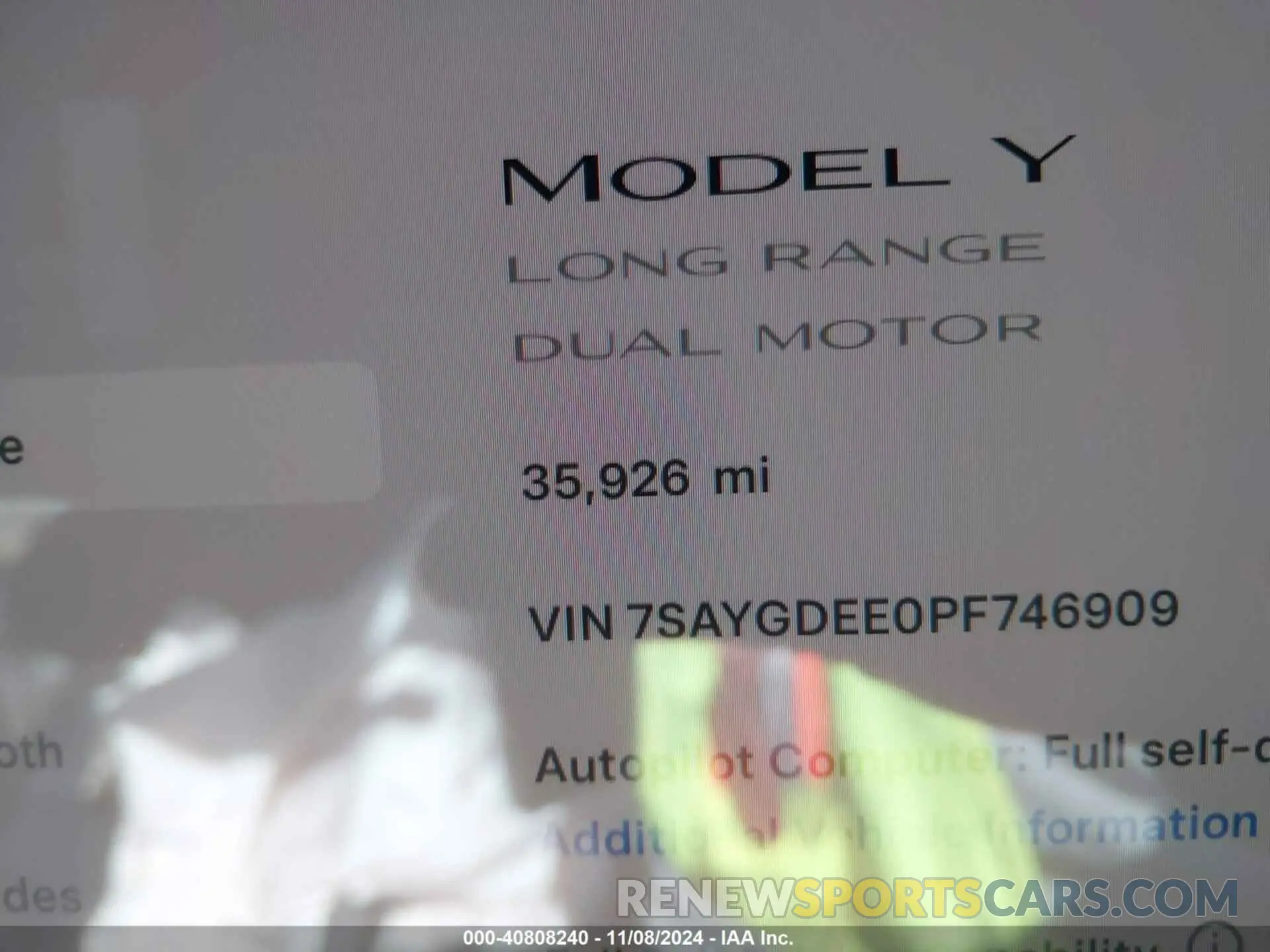 14 Photograph of a damaged car 7SAYGDEE0PF746909 TESLA MODEL Y 2023