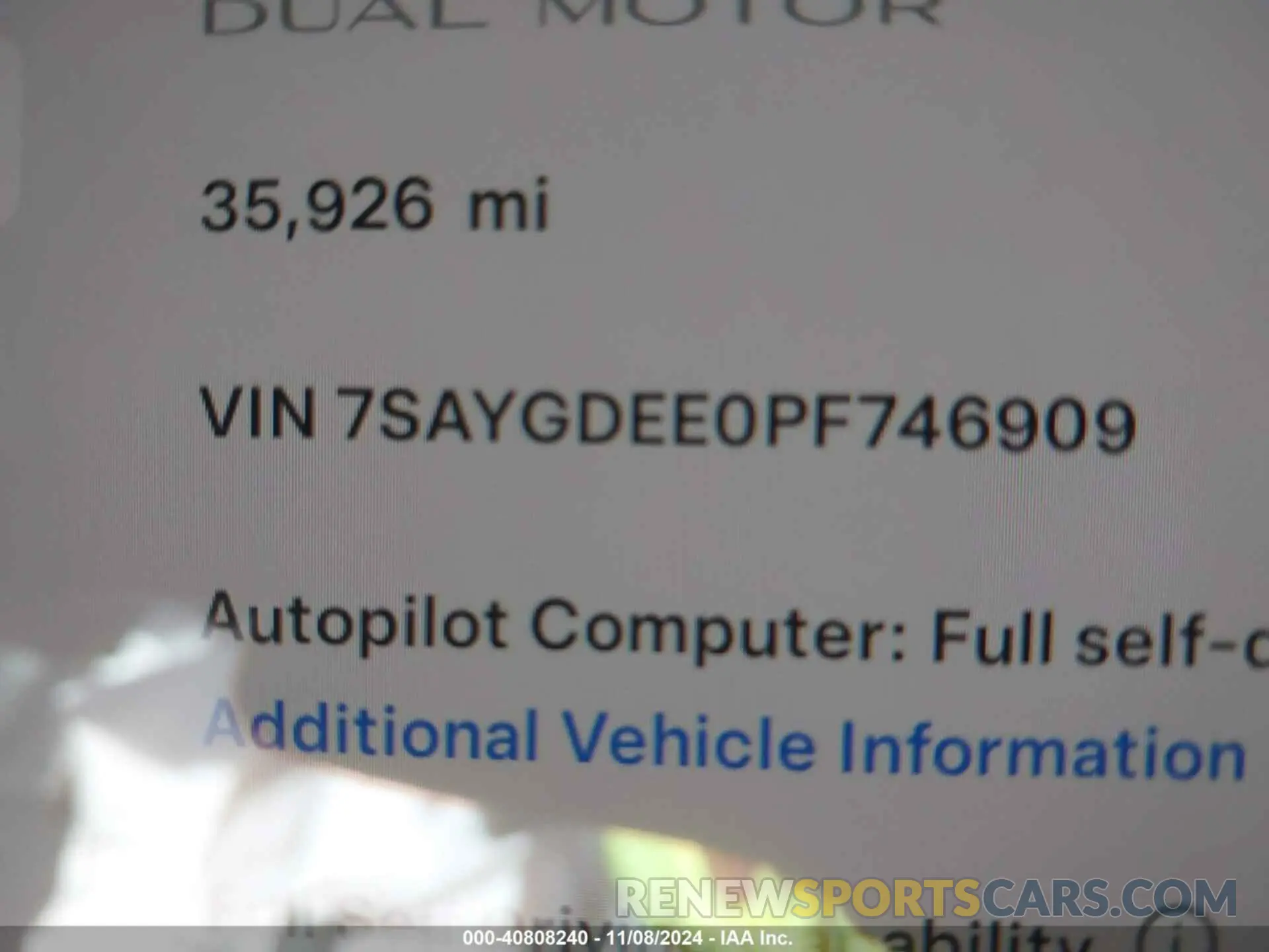 9 Photograph of a damaged car 7SAYGDEE0PF746909 TESLA MODEL Y 2023