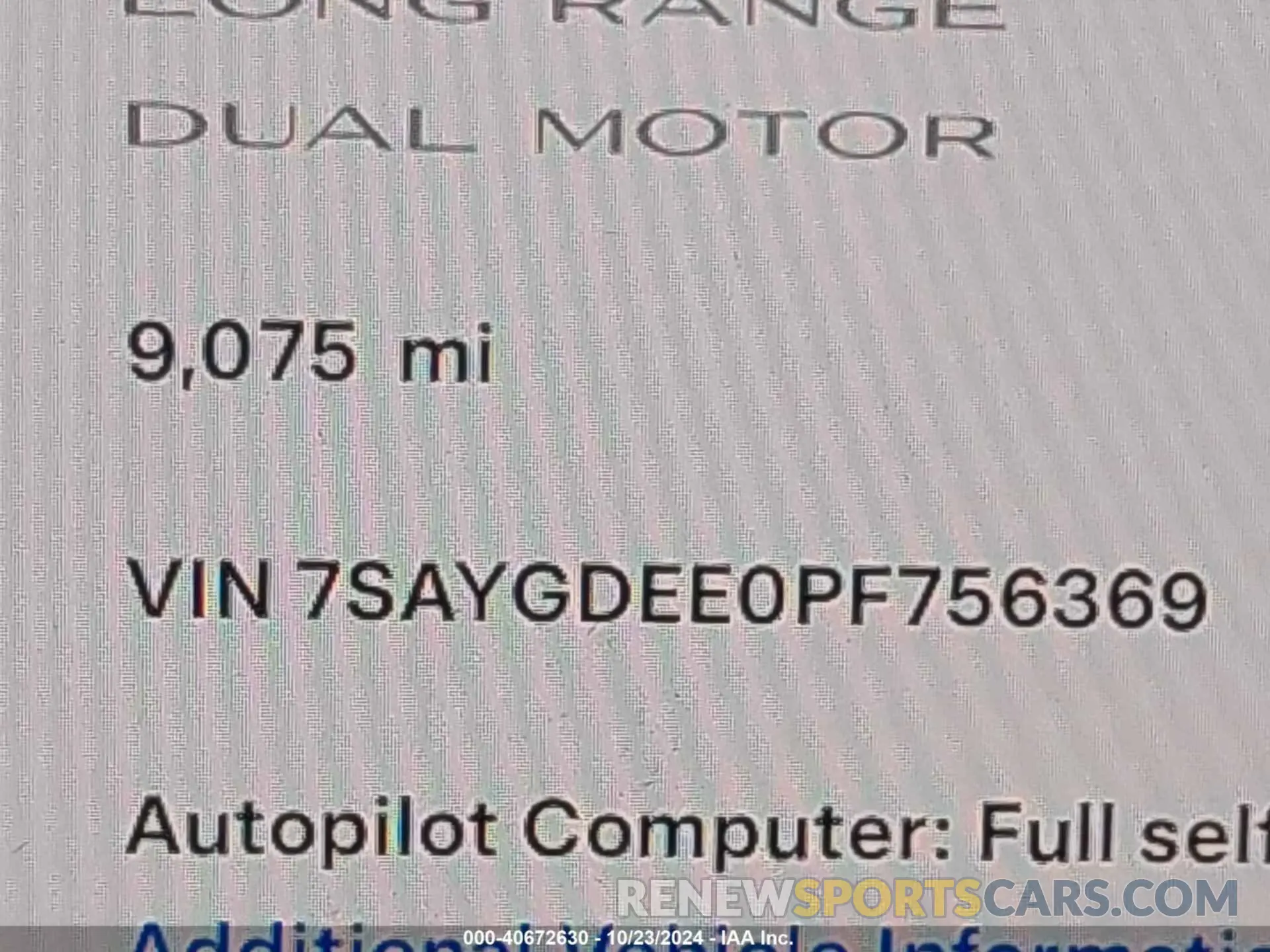 15 Photograph of a damaged car 7SAYGDEE0PF756369 TESLA MODEL Y 2023