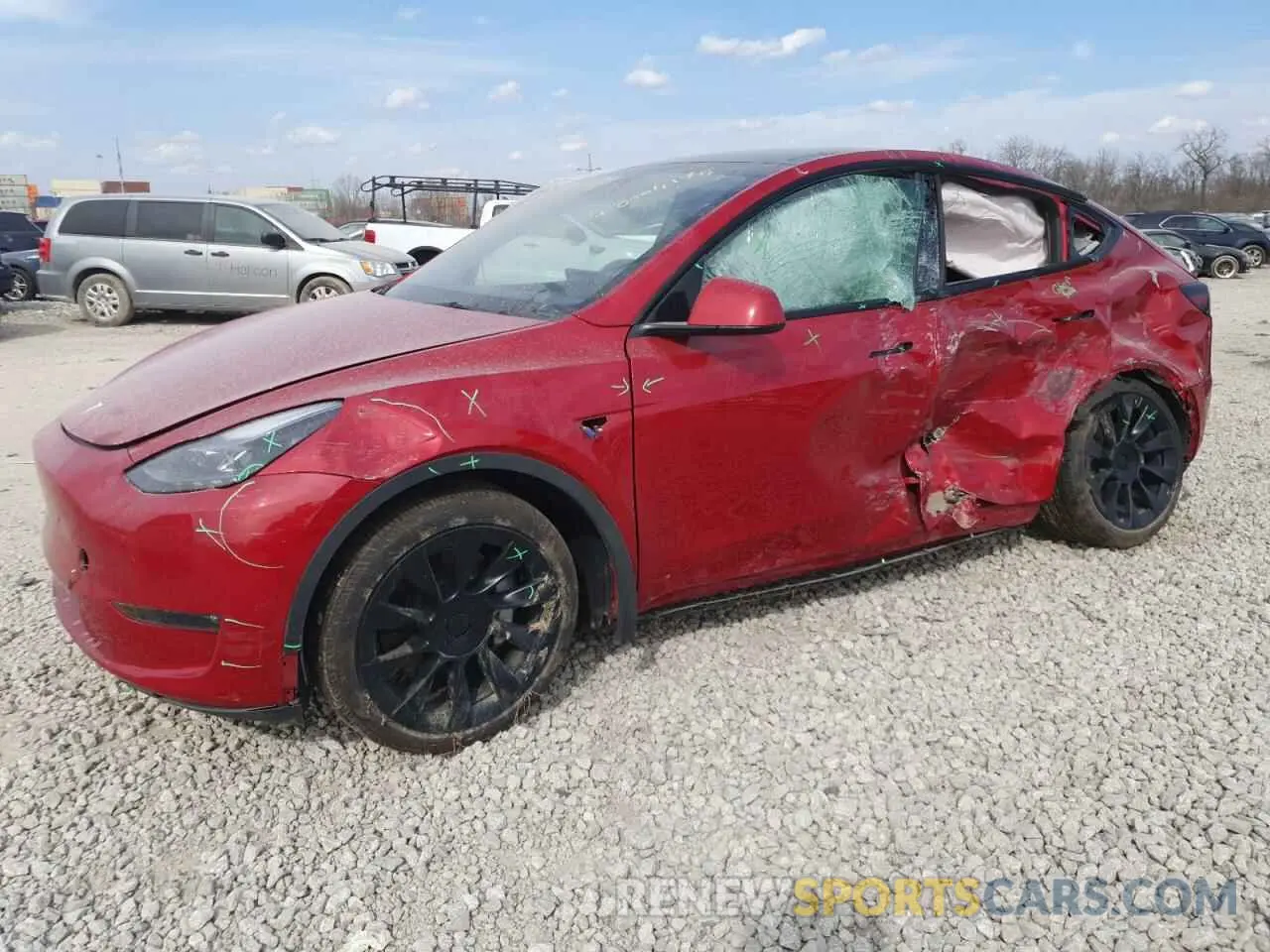 1 Photograph of a damaged car 7SAYGDEE0PF866841 TESLA MODEL Y 2023