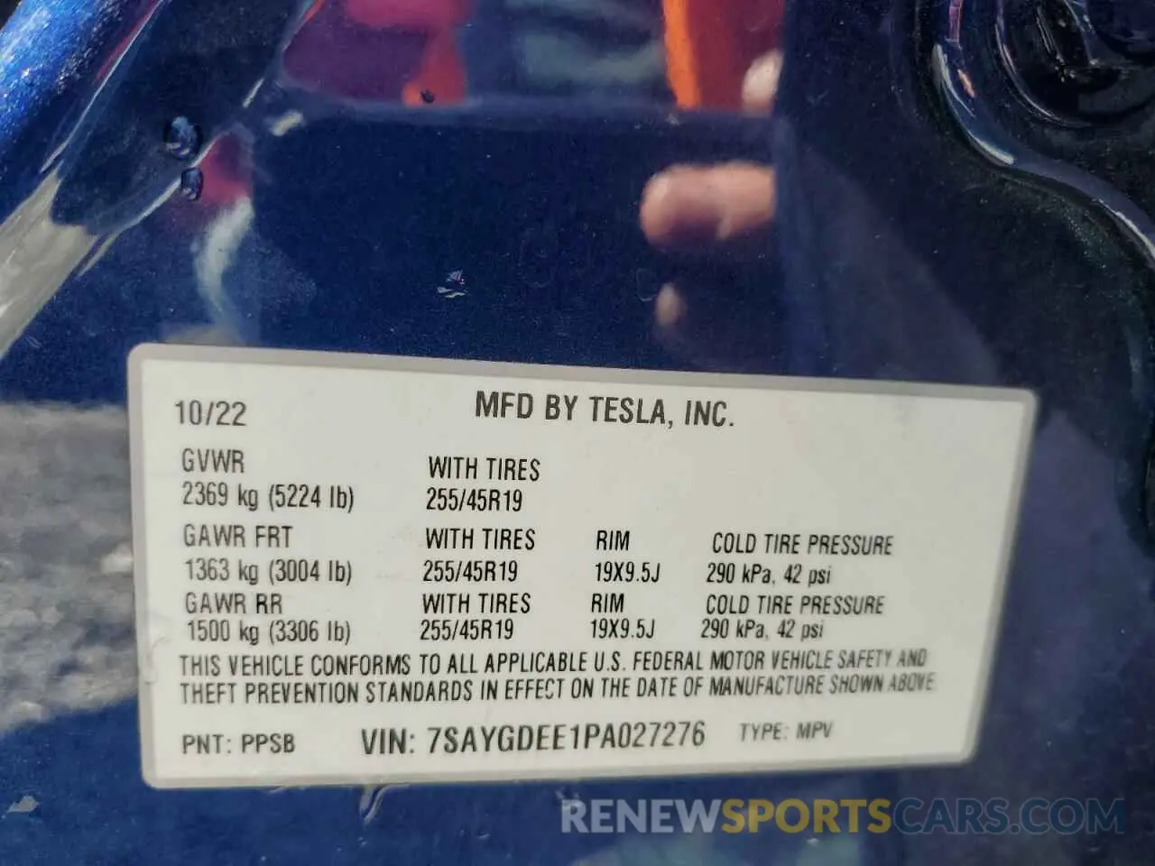 13 Photograph of a damaged car 7SAYGDEE1PA027276 TESLA MODEL Y 2023
