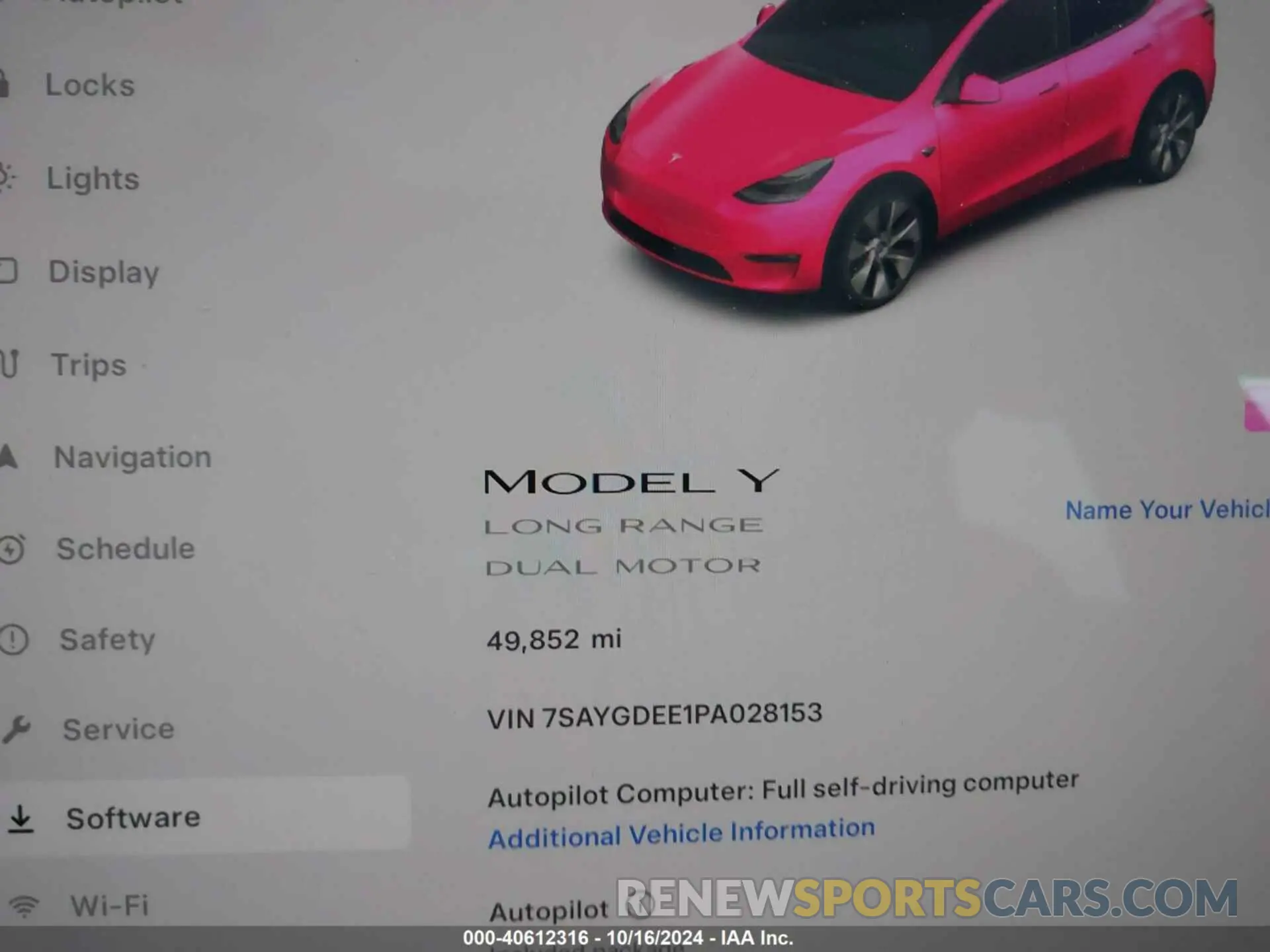 16 Photograph of a damaged car 7SAYGDEE1PA028153 TESLA MODEL Y 2023