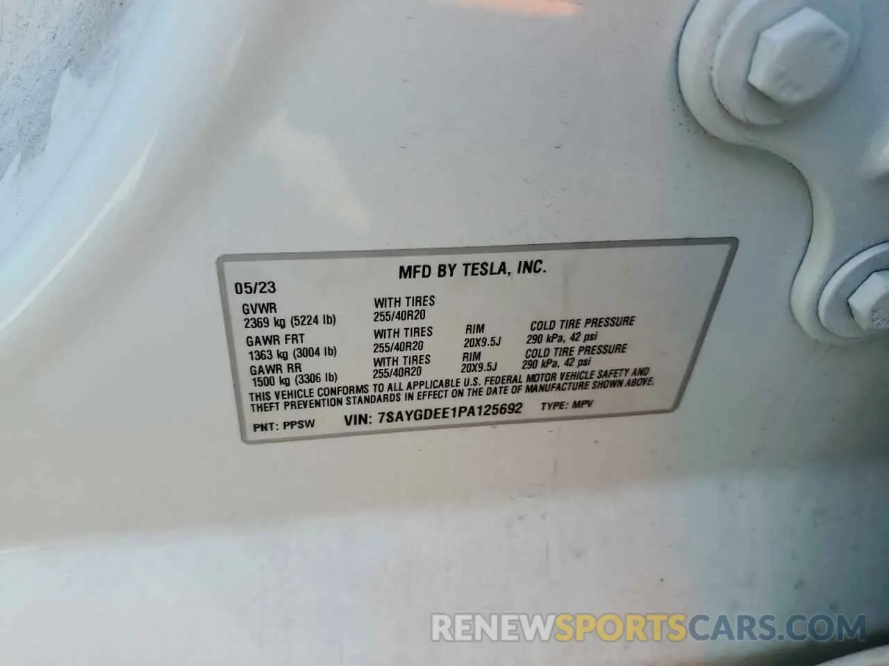 14 Photograph of a damaged car 7SAYGDEE1PA125692 TESLA MODEL Y 2023