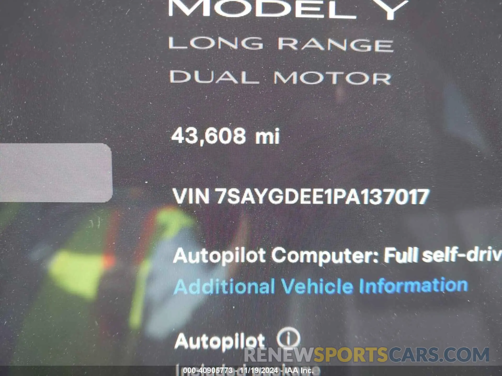 7 Photograph of a damaged car 7SAYGDEE1PA137017 TESLA MODEL Y 2023