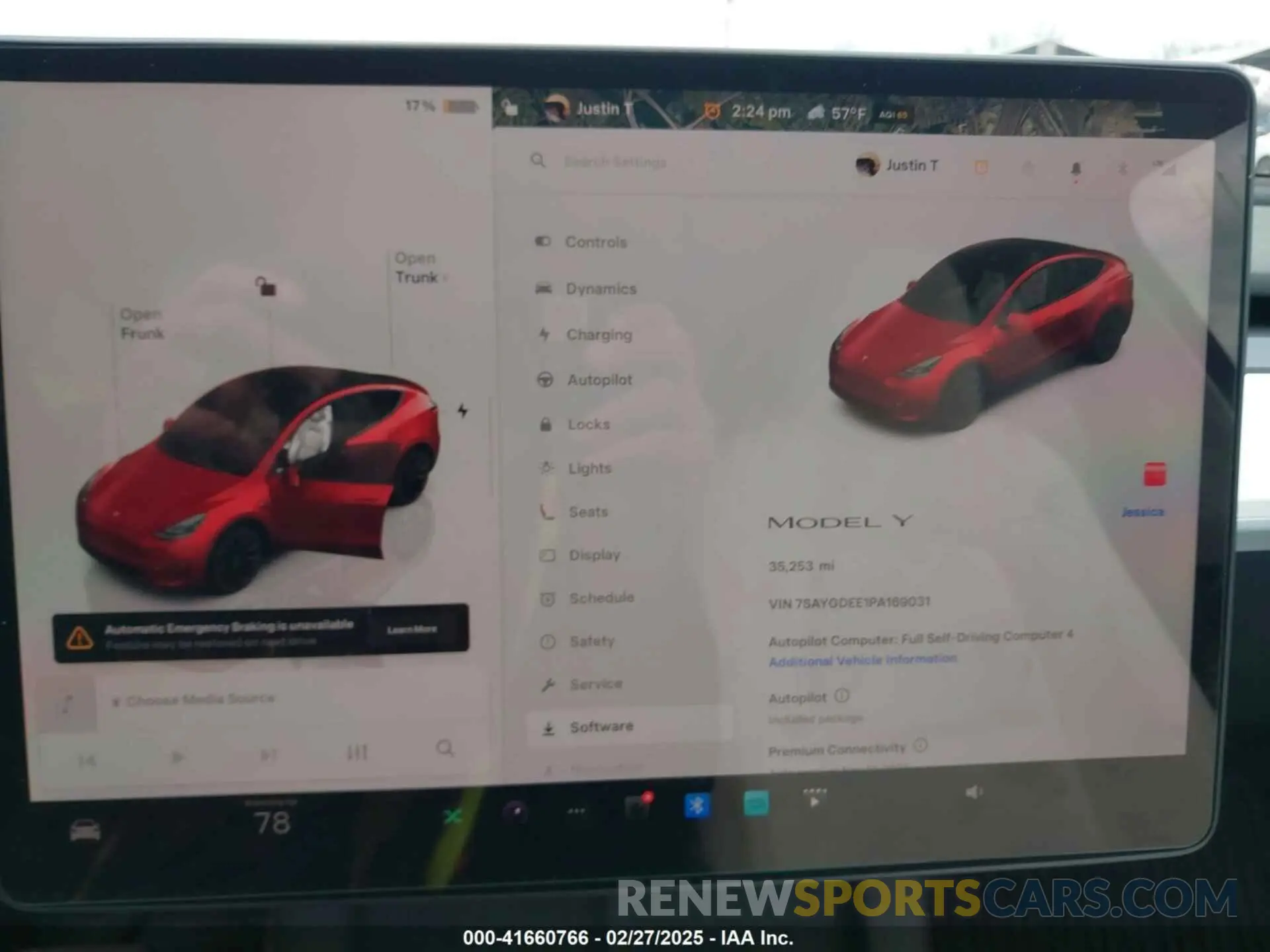 7 Photograph of a damaged car 7SAYGDEE1PA169031 TESLA MODEL Y 2023