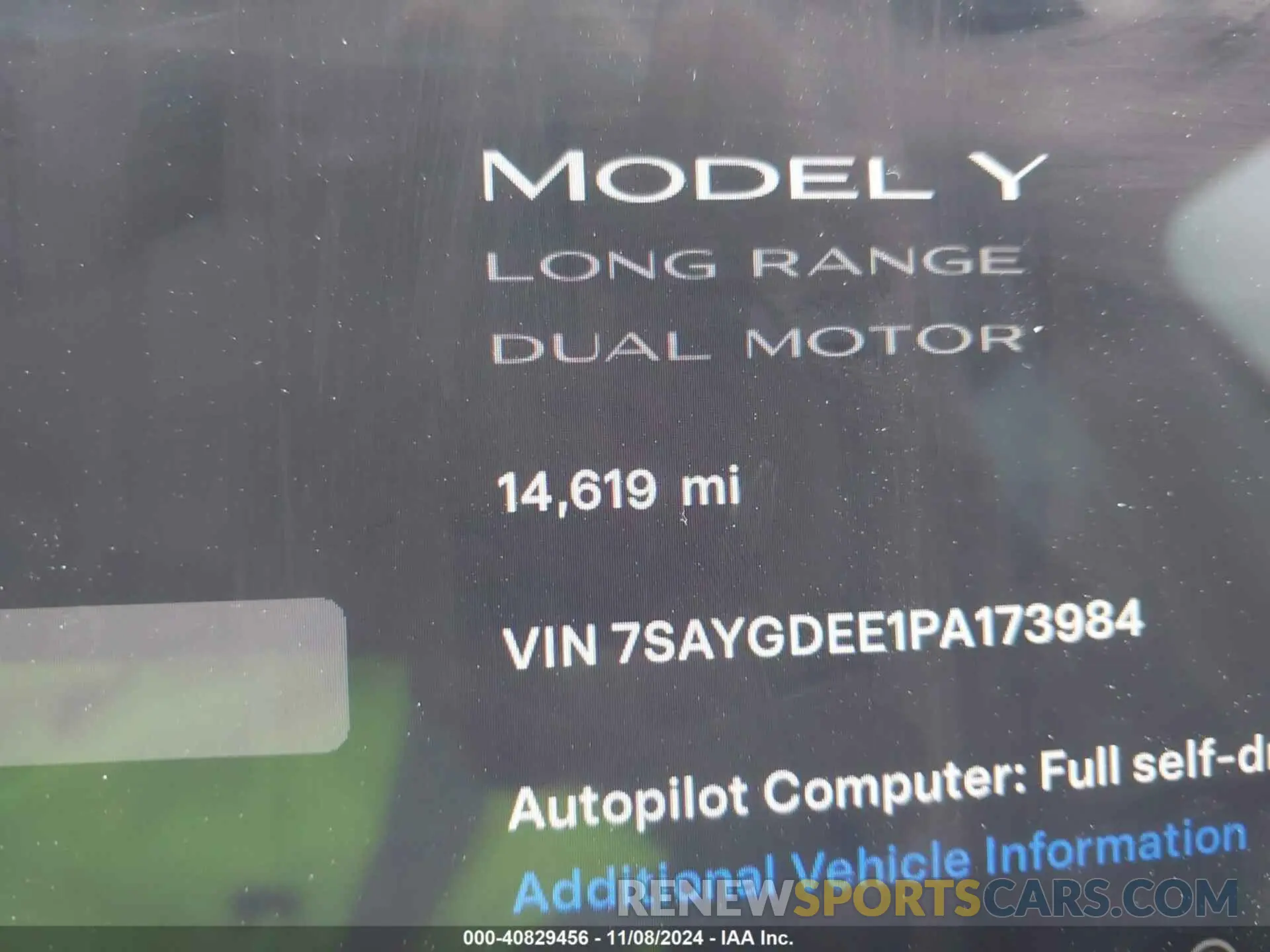 15 Photograph of a damaged car 7SAYGDEE1PA173984 TESLA MODEL Y 2023