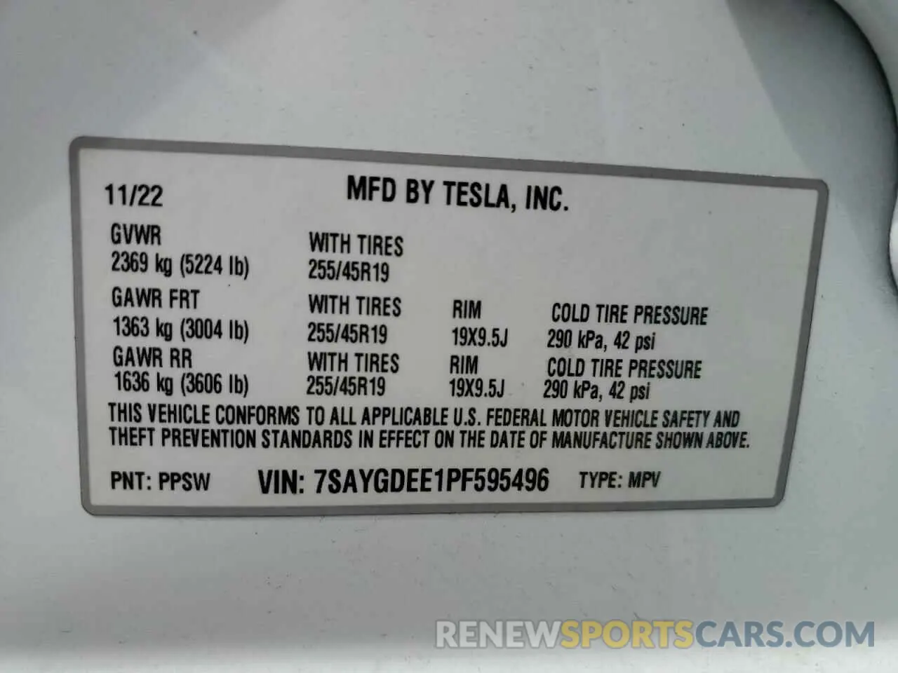 12 Photograph of a damaged car 7SAYGDEE1PF595496 TESLA MODEL Y 2023