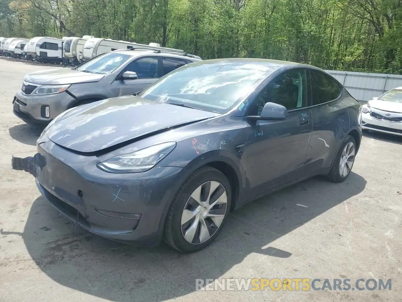 1 Photograph of a damaged car 7SAYGDEE1PF612166 TESLA MODEL Y 2023