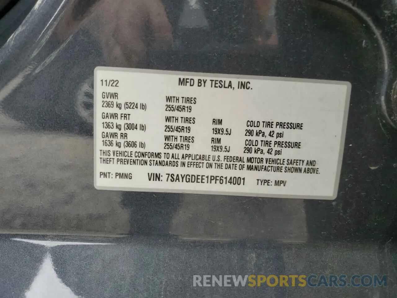 13 Photograph of a damaged car 7SAYGDEE1PF614001 TESLA MODEL Y 2023