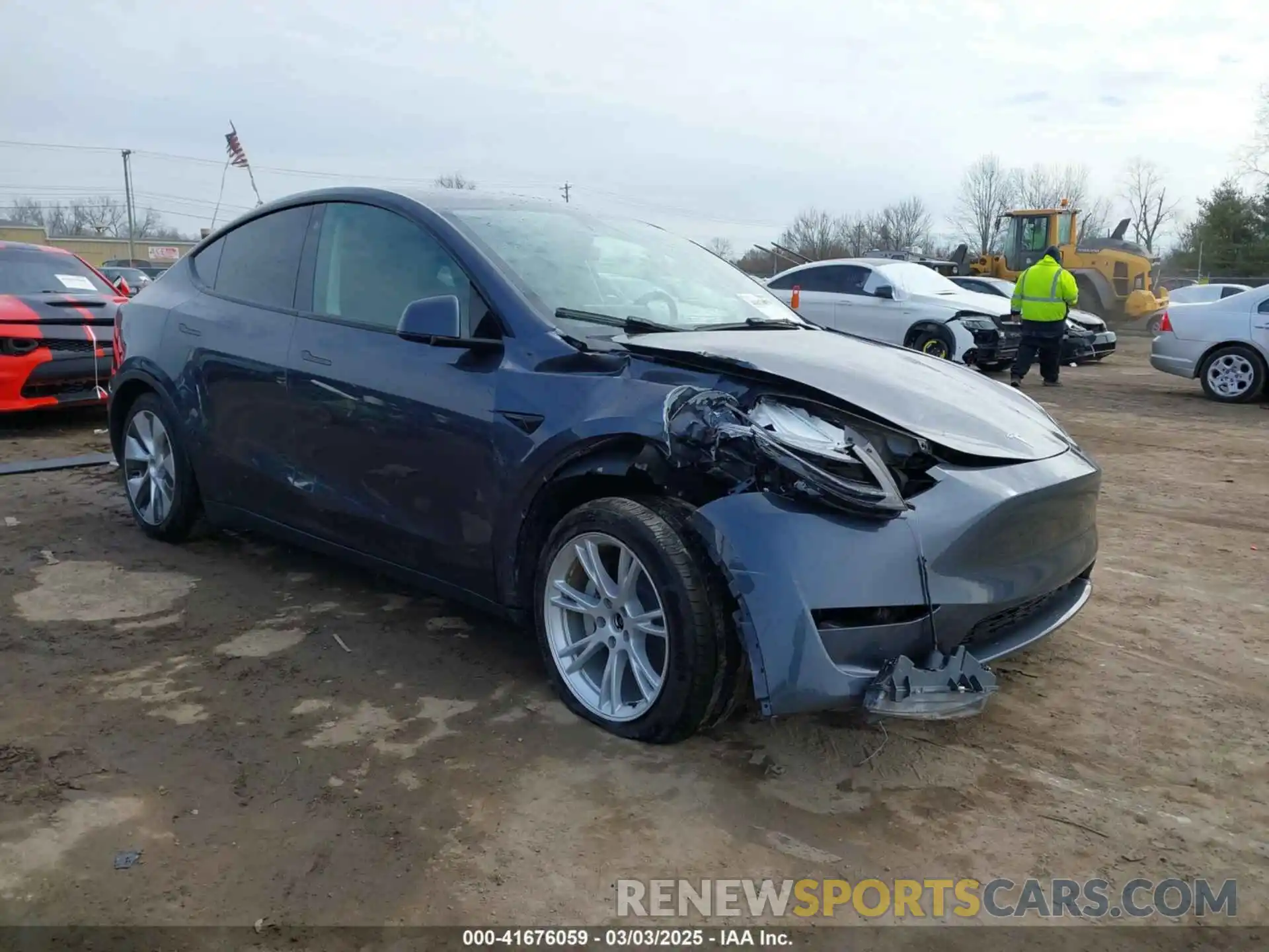 1 Photograph of a damaged car 7SAYGDEE1PF755666 TESLA MODEL Y 2023