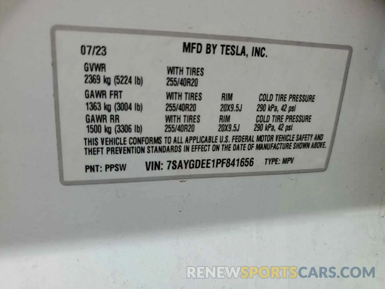 12 Photograph of a damaged car 7SAYGDEE1PF841656 TESLA MODEL Y 2023