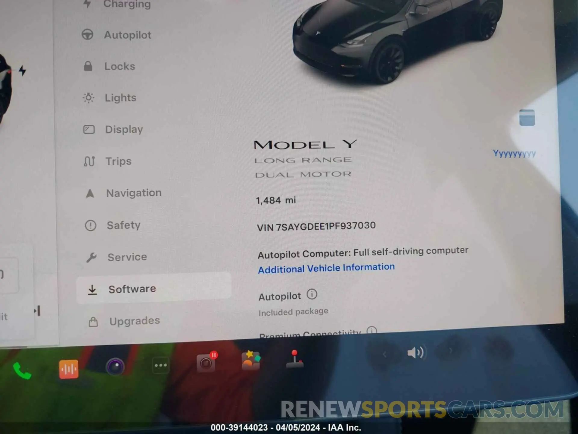 7 Photograph of a damaged car 7SAYGDEE1PF937030 TESLA MODEL Y 2023