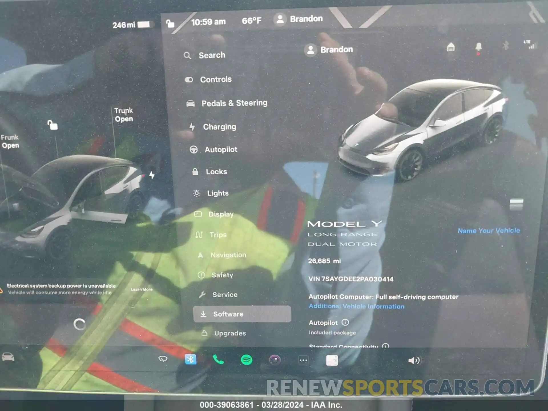 19 Photograph of a damaged car 7SAYGDEE2PA030414 TESLA MODEL Y 2023