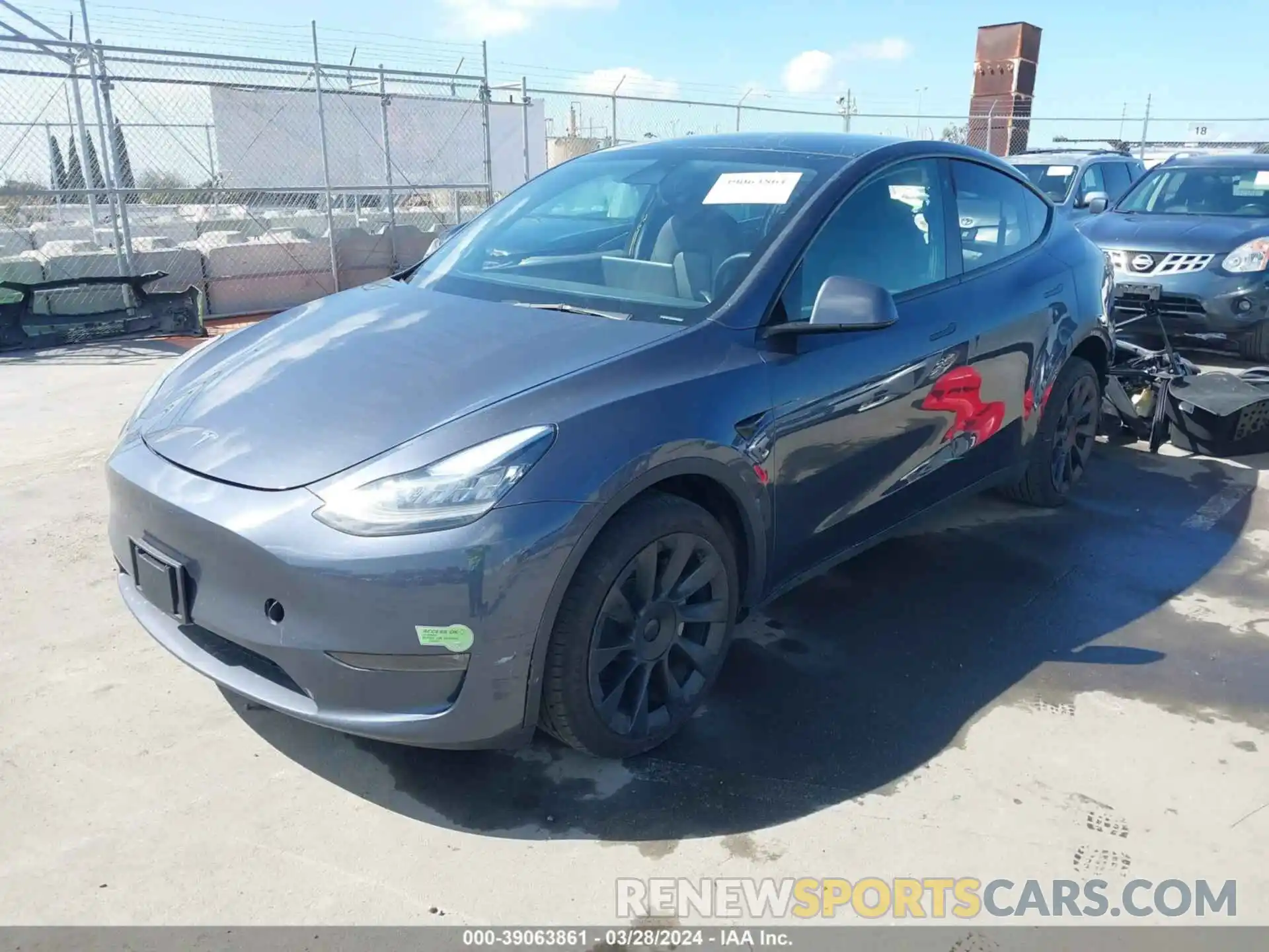 2 Photograph of a damaged car 7SAYGDEE2PA030414 TESLA MODEL Y 2023