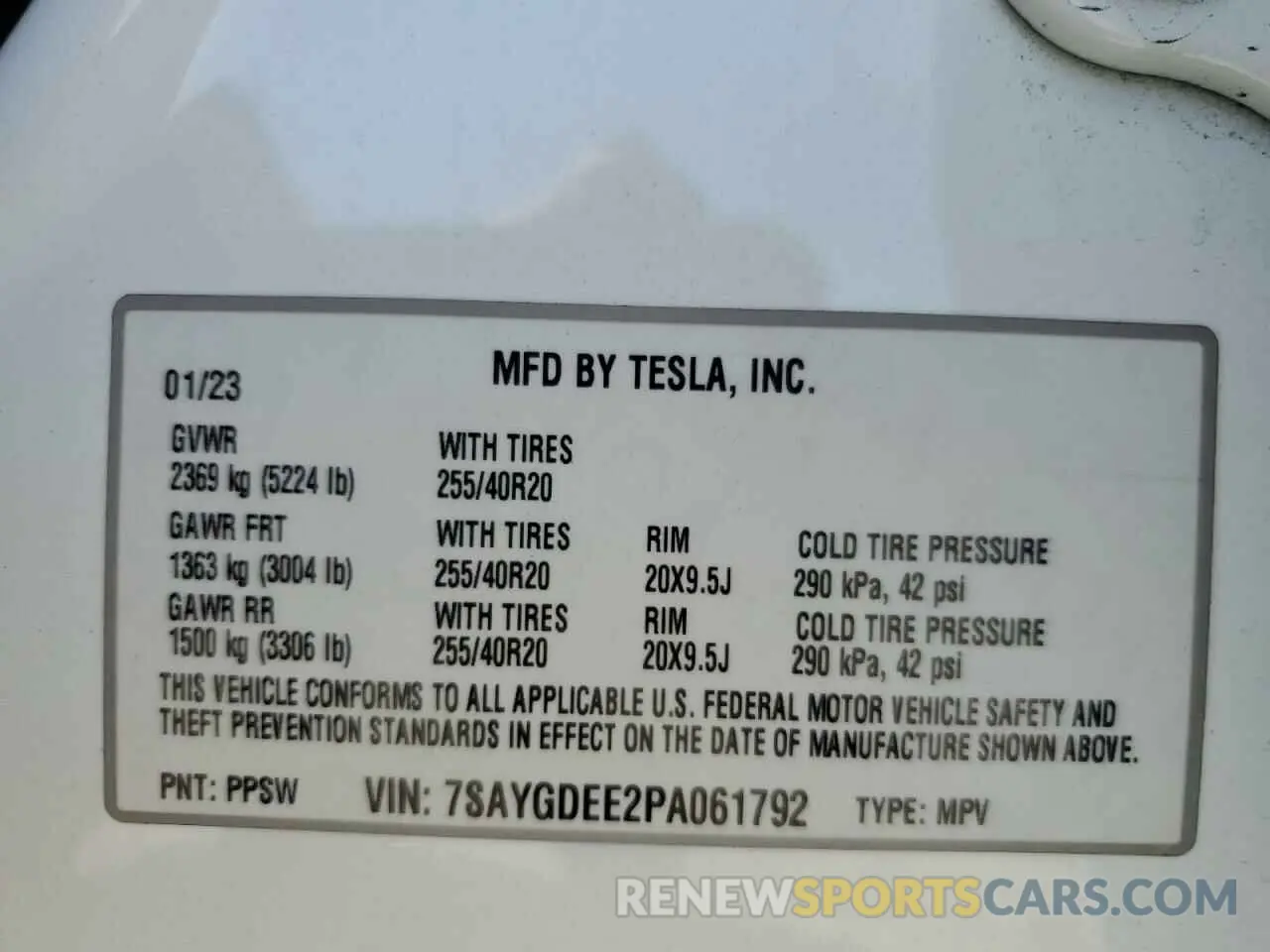 12 Photograph of a damaged car 7SAYGDEE2PA061792 TESLA MODEL Y 2023