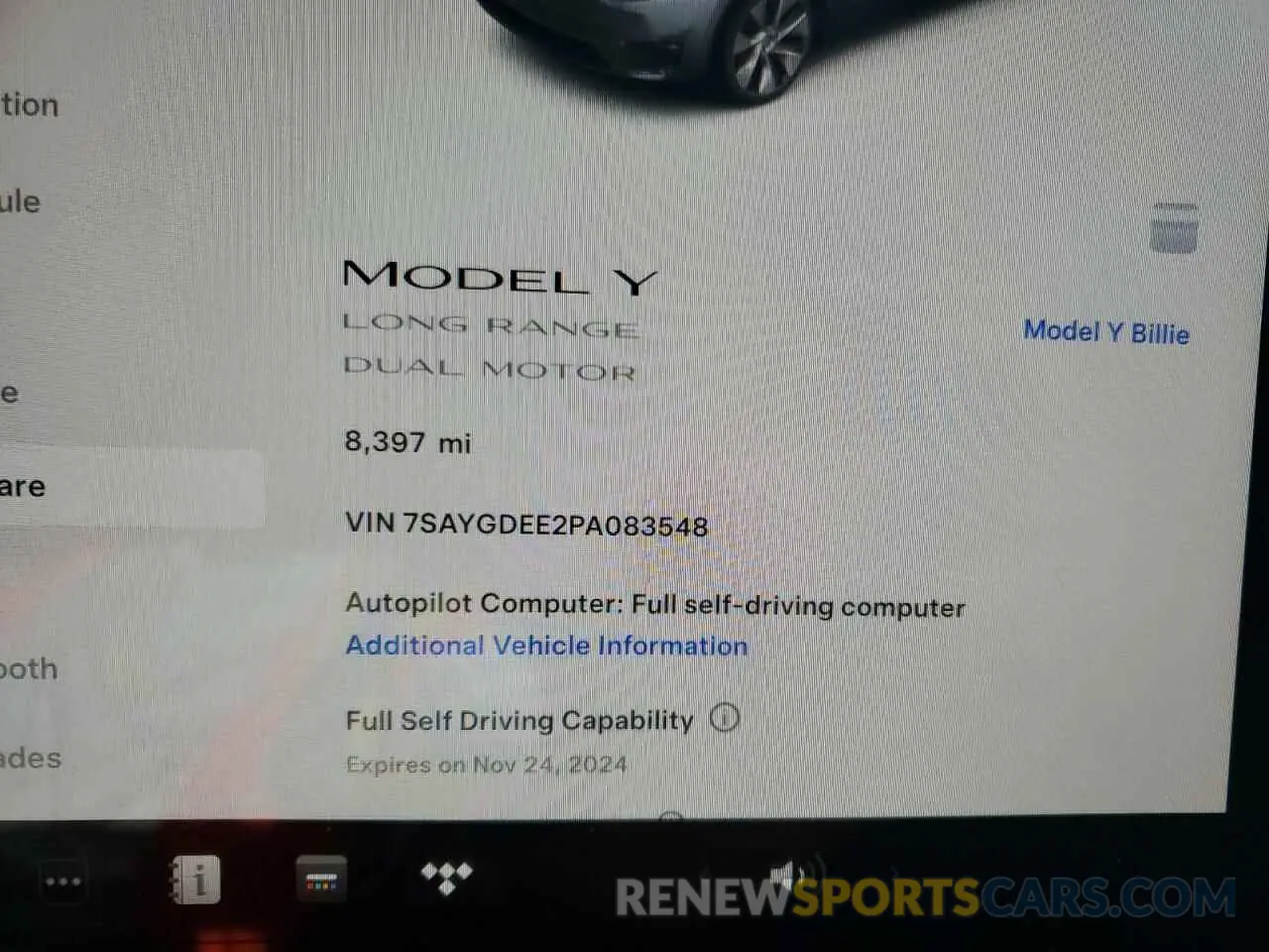 9 Photograph of a damaged car 7SAYGDEE2PA083548 TESLA MODEL Y 2023