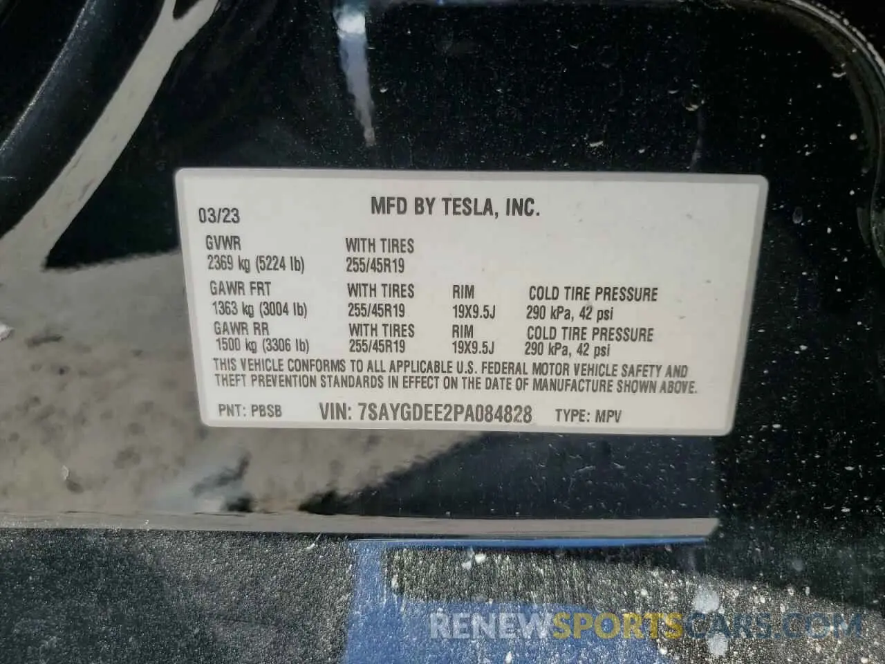 13 Photograph of a damaged car 7SAYGDEE2PA084828 TESLA MODEL Y 2023