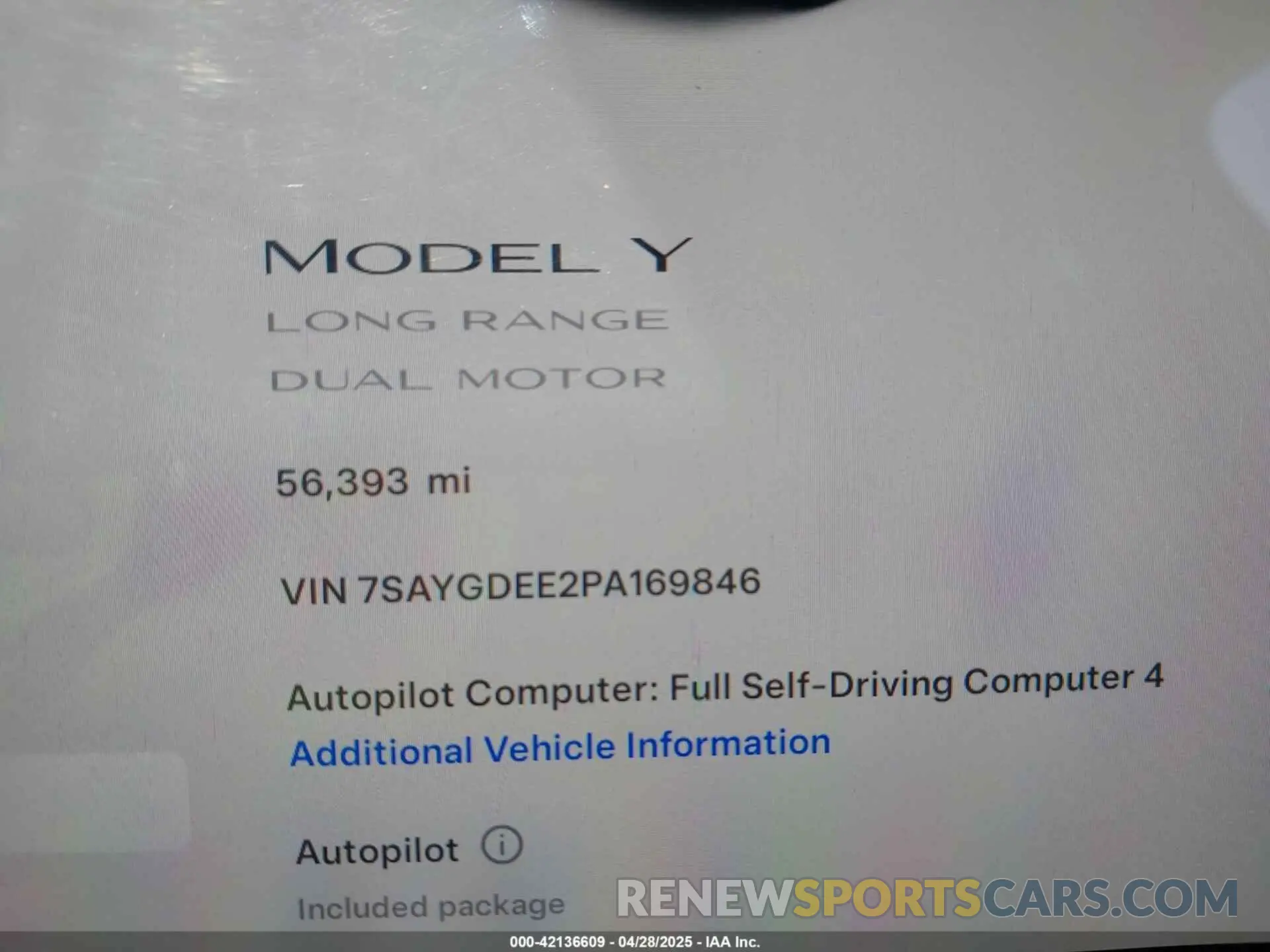 8 Photograph of a damaged car 7SAYGDEE2PA169846 TESLA MODEL Y 2023