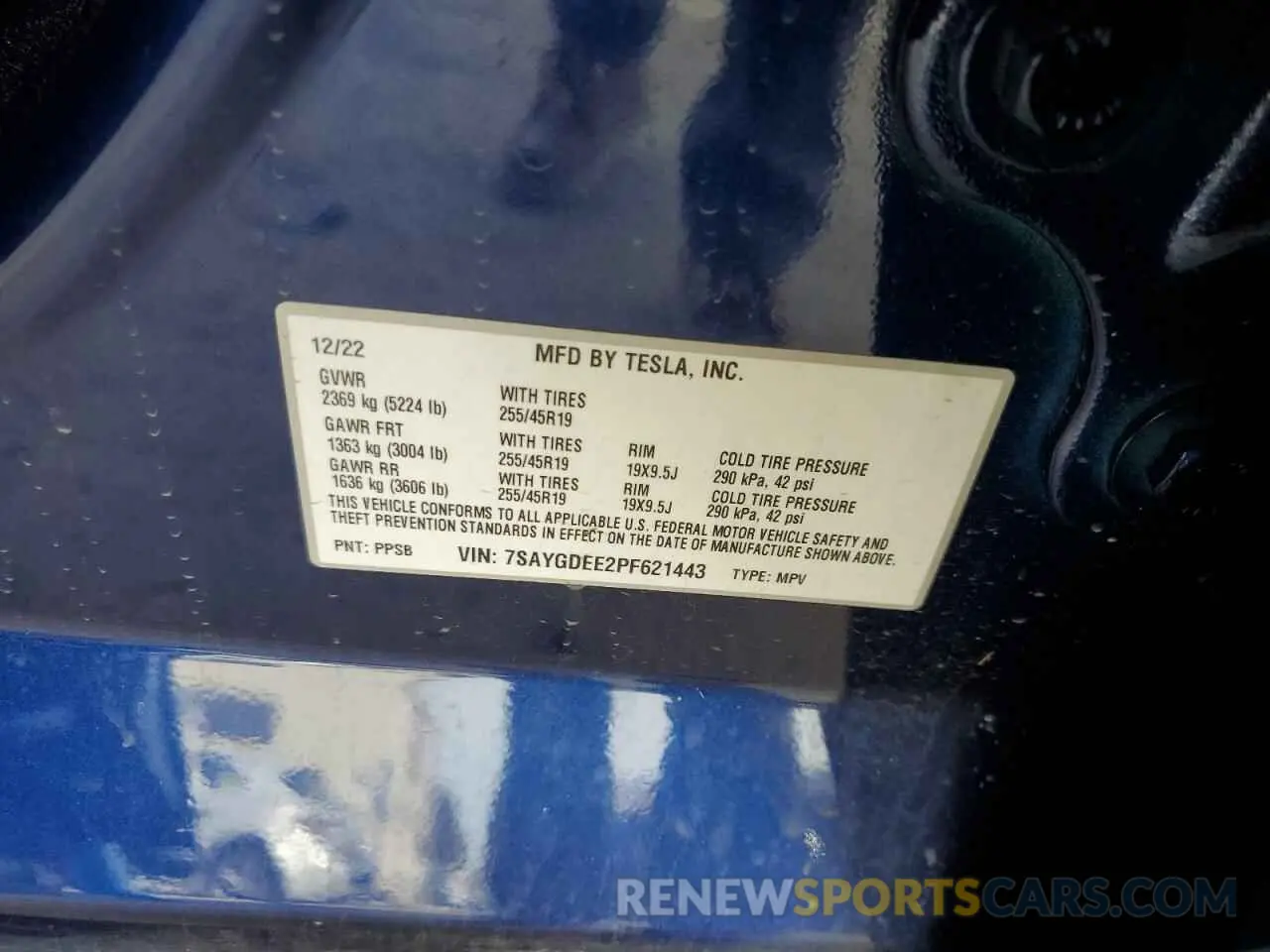 12 Photograph of a damaged car 7SAYGDEE2PF621443 TESLA MODEL Y 2023