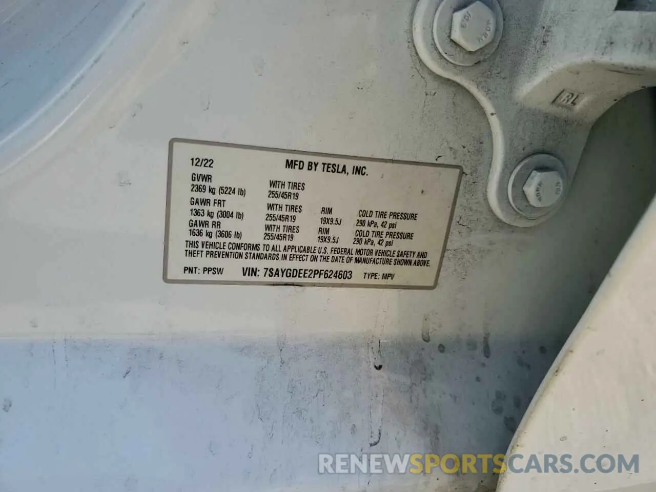 14 Photograph of a damaged car 7SAYGDEE2PF624603 TESLA MODEL Y 2023