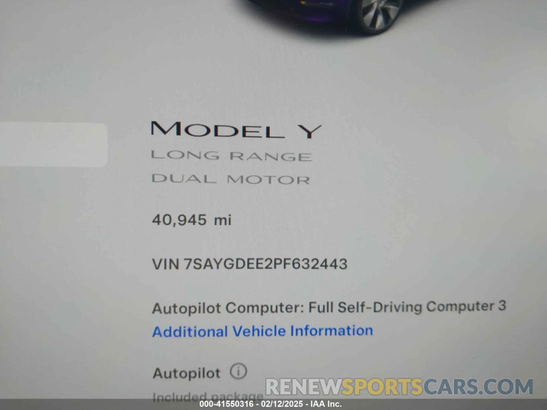 14 Photograph of a damaged car 7SAYGDEE2PF632443 TESLA MODEL Y 2023
