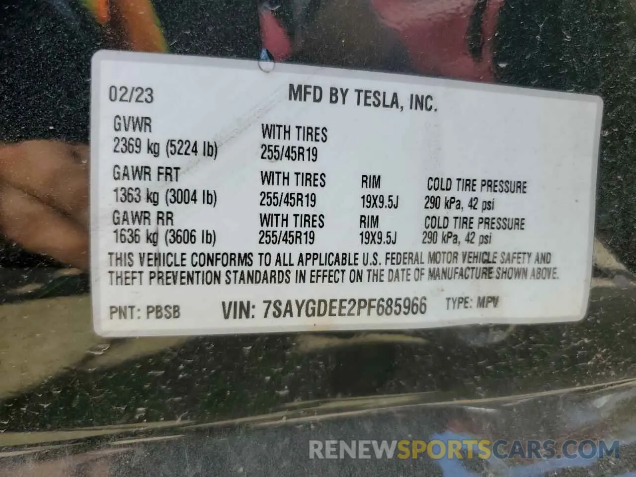 12 Photograph of a damaged car 7SAYGDEE2PF685966 TESLA MODEL Y 2023