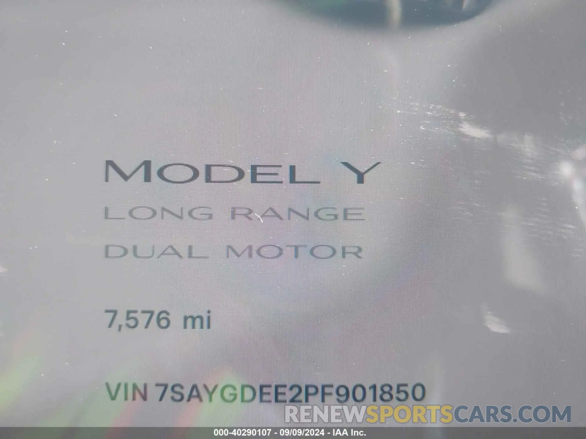 7 Photograph of a damaged car 7SAYGDEE2PF901850 TESLA MODEL Y 2023
