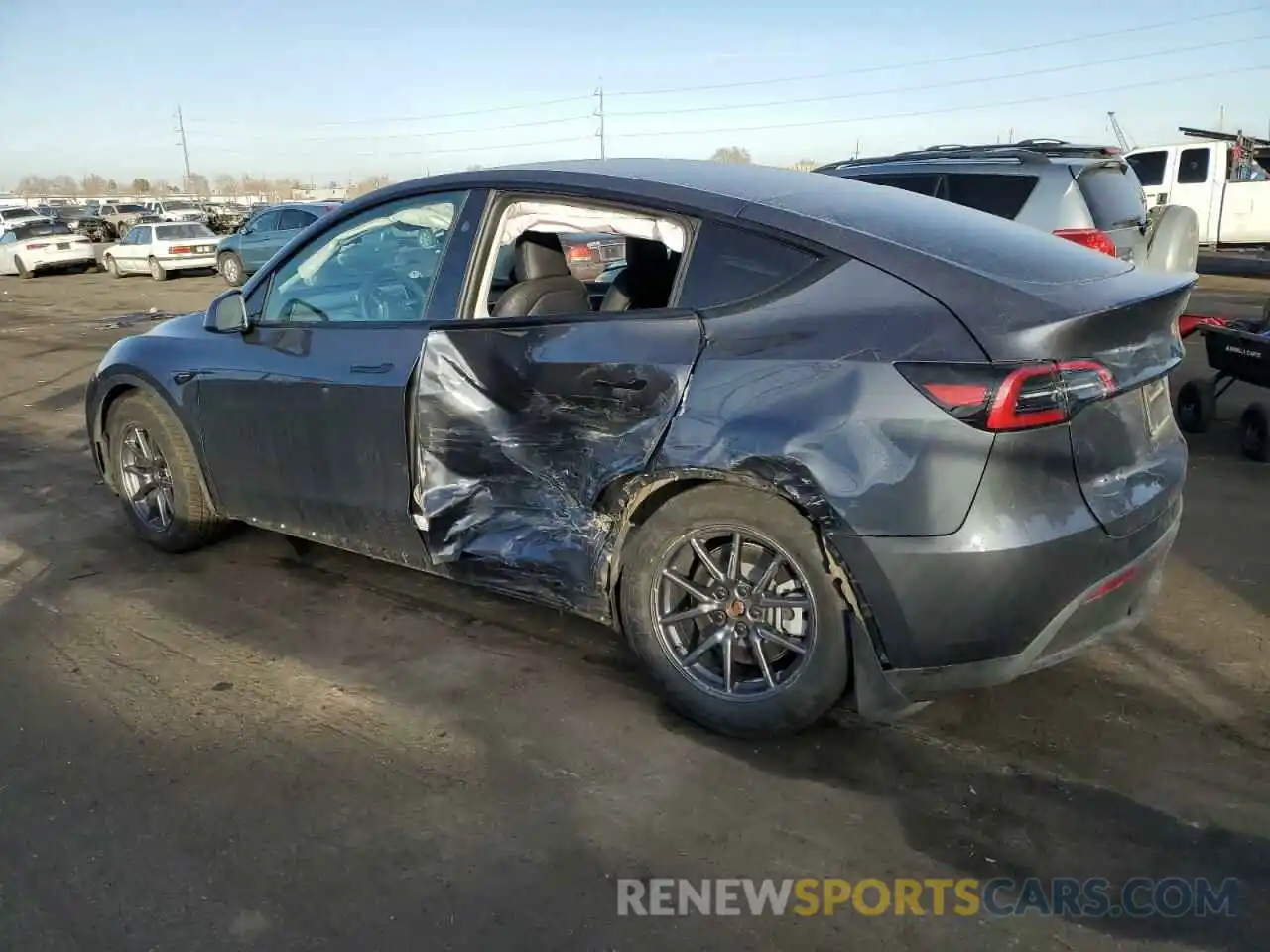 2 Photograph of a damaged car 7SAYGDEE2PF909625 TESLA MODEL Y 2023