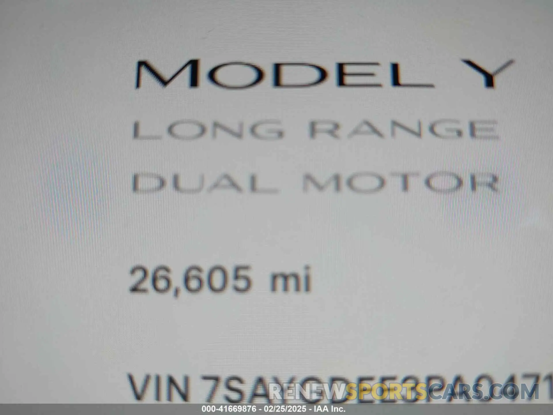 7 Photograph of a damaged car 7SAYGDEE3PA047108 TESLA MODEL Y 2023