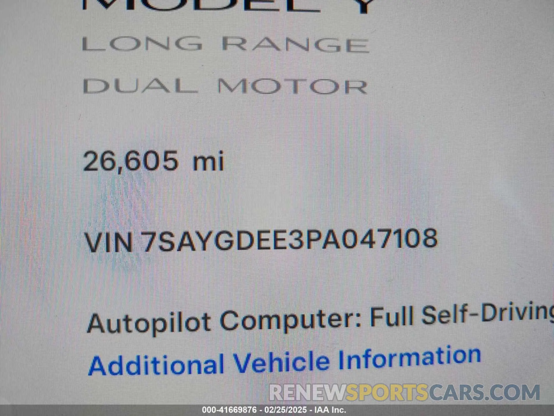 9 Photograph of a damaged car 7SAYGDEE3PA047108 TESLA MODEL Y 2023