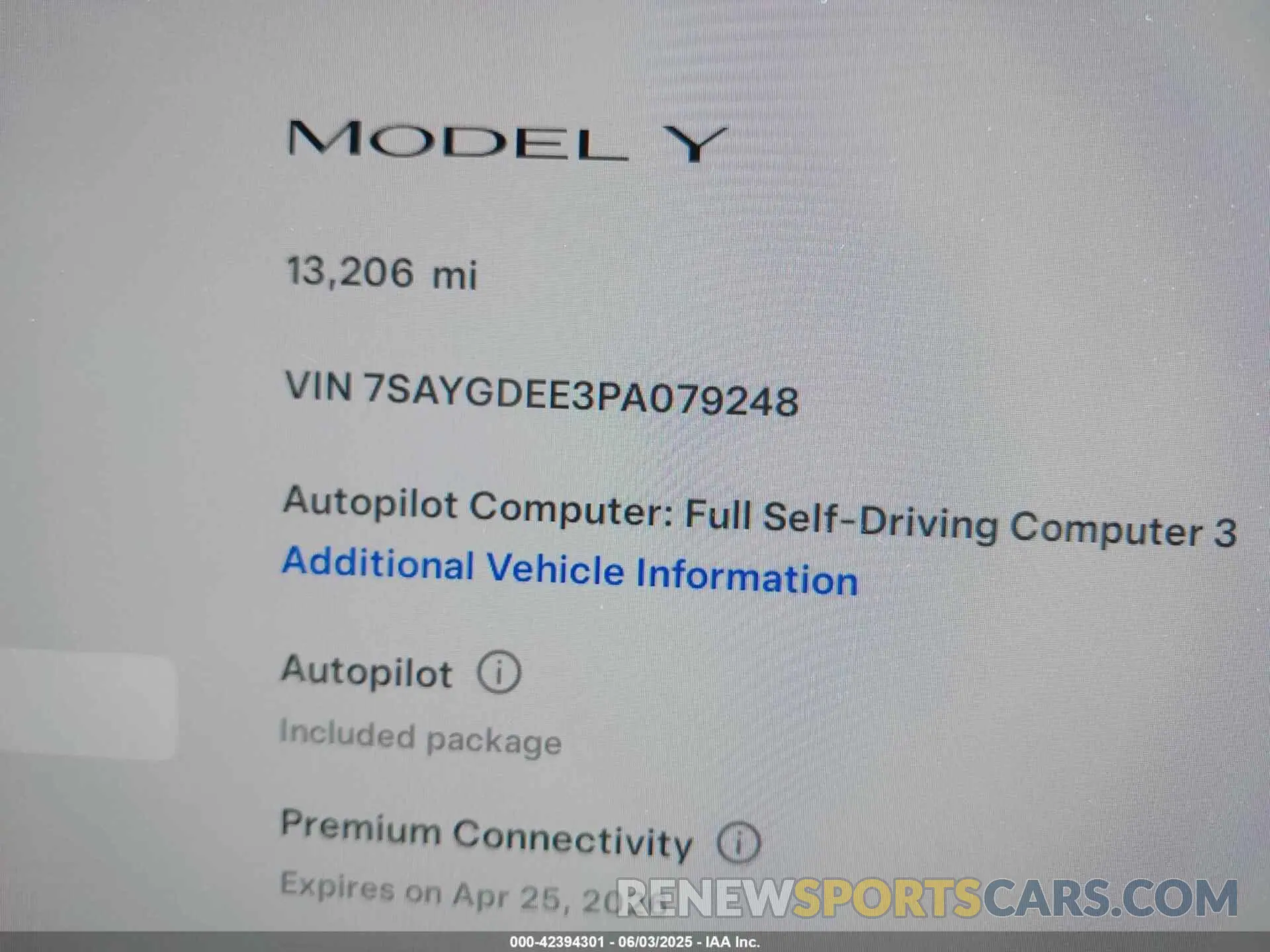 16 Photograph of a damaged car 7SAYGDEE3PA079248 TESLA MODEL Y 2023