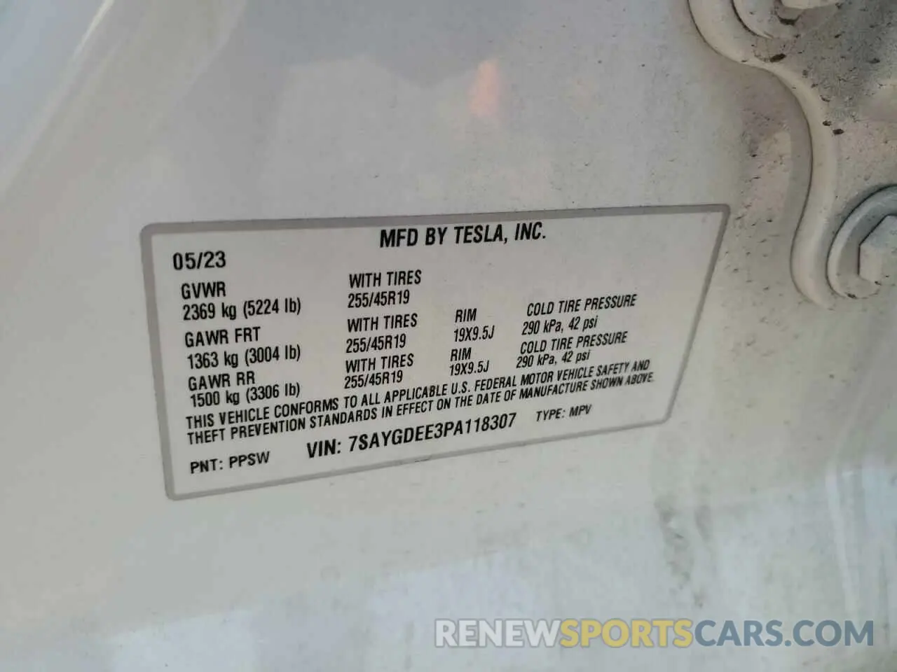 13 Photograph of a damaged car 7SAYGDEE3PA118307 TESLA MODEL Y 2023