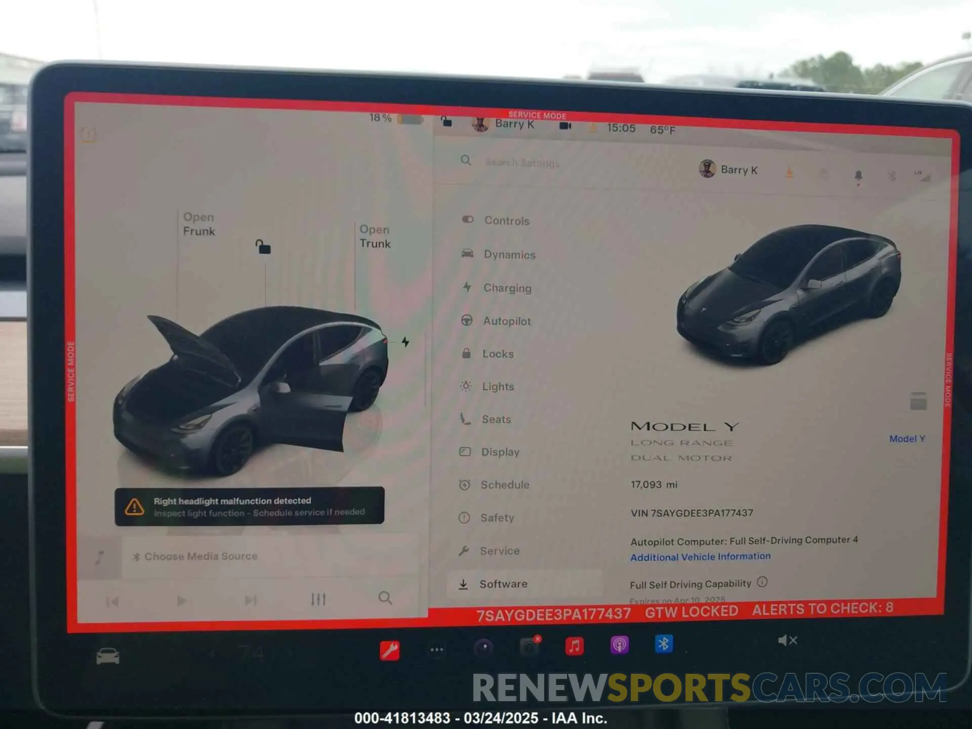 19 Photograph of a damaged car 7SAYGDEE3PA177437 TESLA MODEL Y 2023