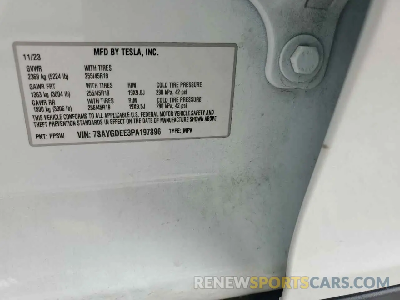 12 Photograph of a damaged car 7SAYGDEE3PA197896 TESLA MODEL Y 2023