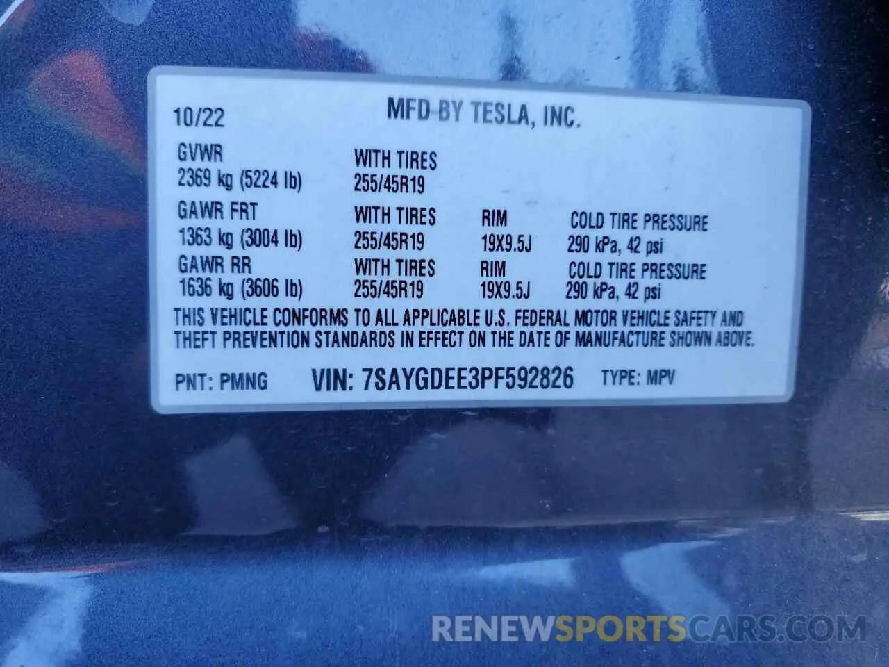 14 Photograph of a damaged car 7SAYGDEE3PF592826 TESLA MODEL Y 2023