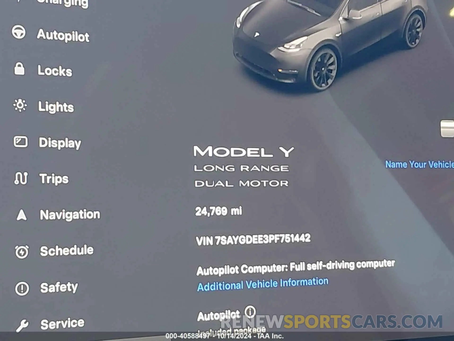 15 Photograph of a damaged car 7SAYGDEE3PF751442 TESLA MODEL Y 2023