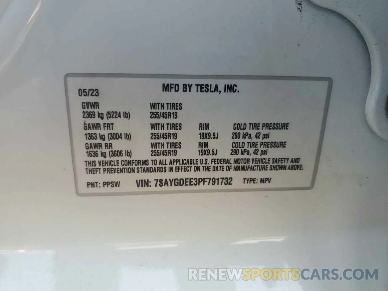 14 Photograph of a damaged car 7SAYGDEE3PF791732 TESLA MODEL Y 2023