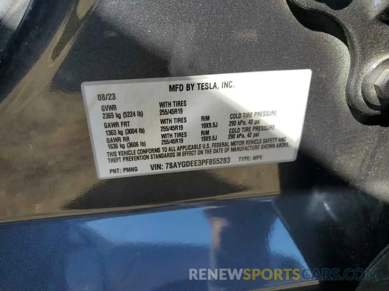 12 Photograph of a damaged car 7SAYGDEE3PF855283 TESLA MODEL Y 2023