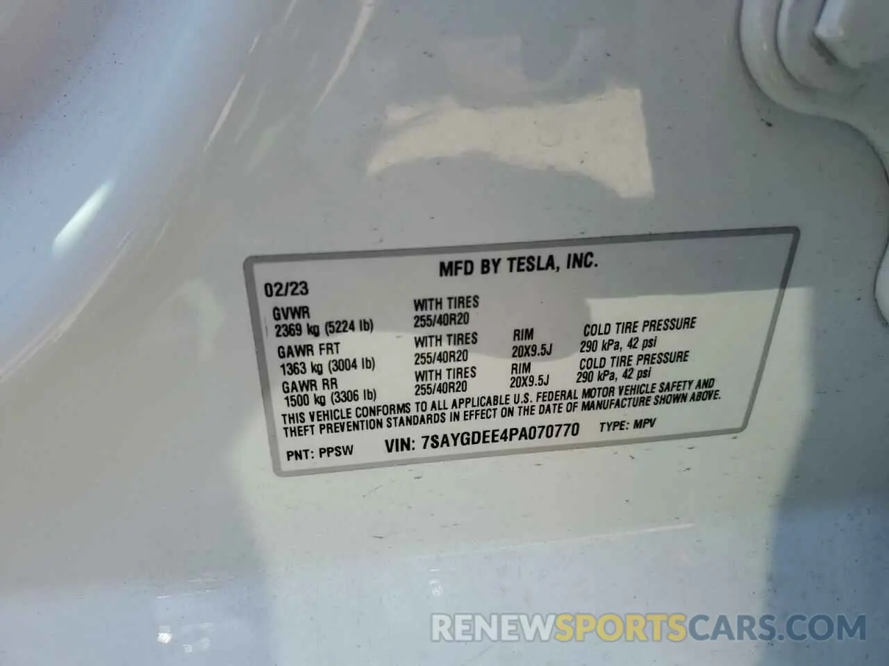 12 Photograph of a damaged car 7SAYGDEE4PA070770 TESLA MODEL Y 2023